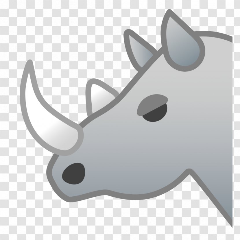 Rhinoceros Emoji Clip Art - Head Transparent PNG