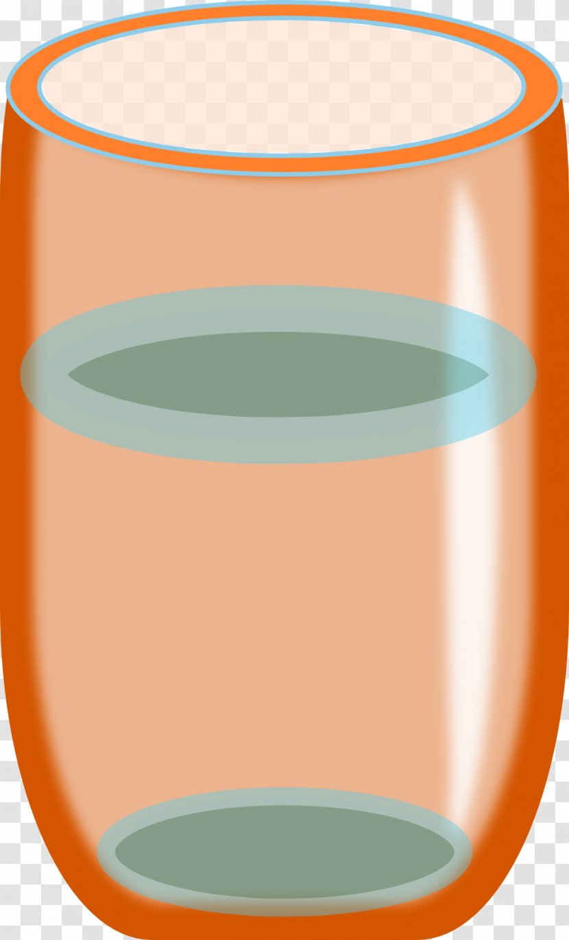 Glass Circle Cylinder - Orange Transparent PNG