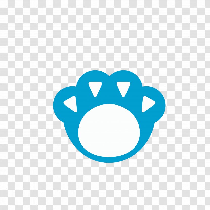 Cat Claw Icon - Area - Blue White Transparent PNG