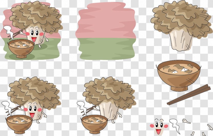 Mushroom Cartoon - Photography - Eat Tree Expression Vector Transparent PNG