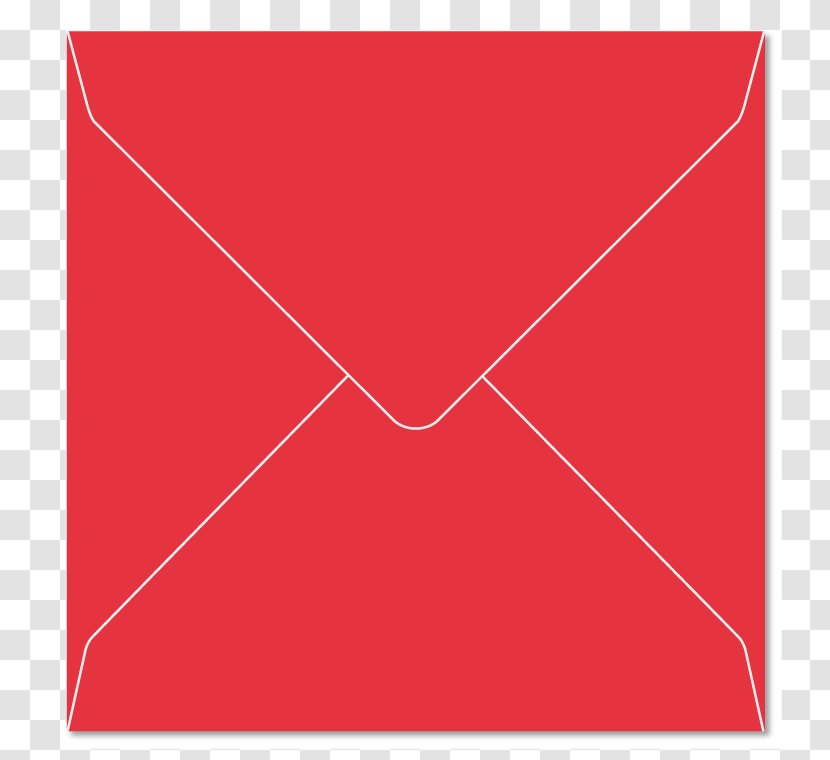 Rectangle Paper Triangle Envelope - Maroon - Poppy Transparent PNG