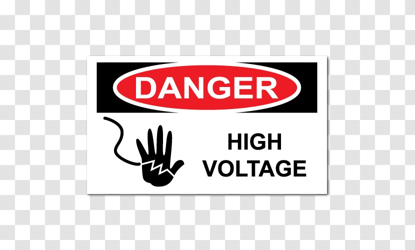 Hazard High Voltage Label Sign Sticker - Danger Transparent PNG