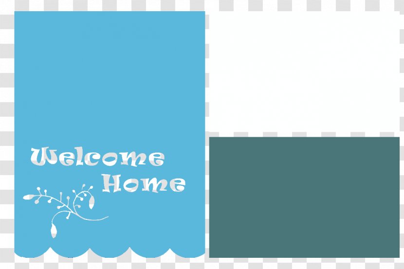 Welcome Greeting & Note Cards House - Blue - Card Transparent PNG