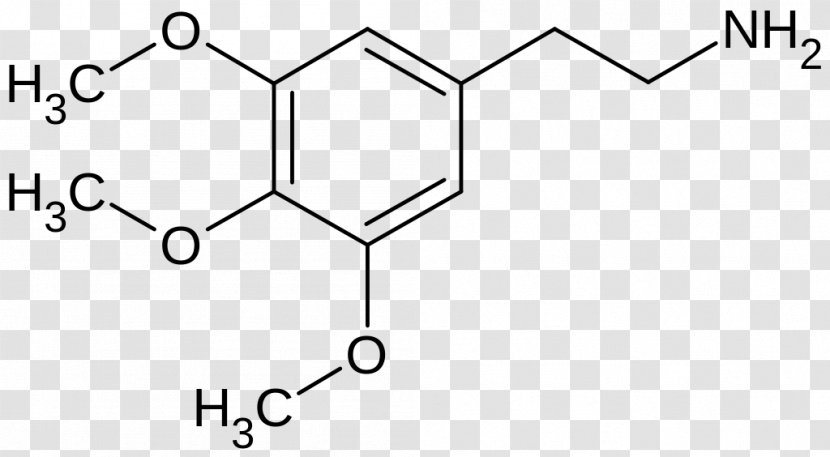 Mescaline Structural Formula Peyote Chemical Molecular - White - Paper Transparent PNG