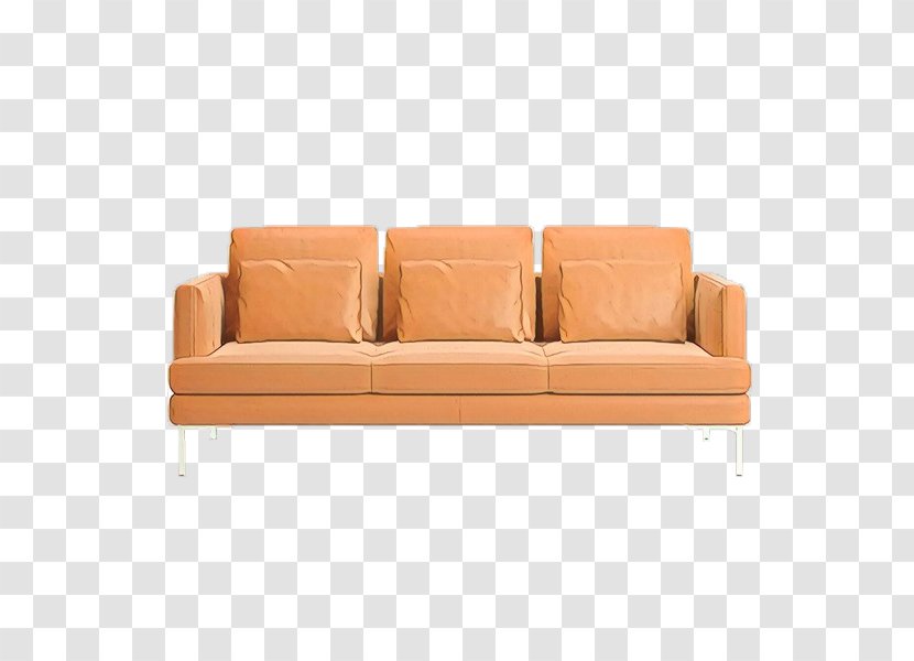 Orange - Studio Couch - Leather Outdoor Sofa Transparent PNG