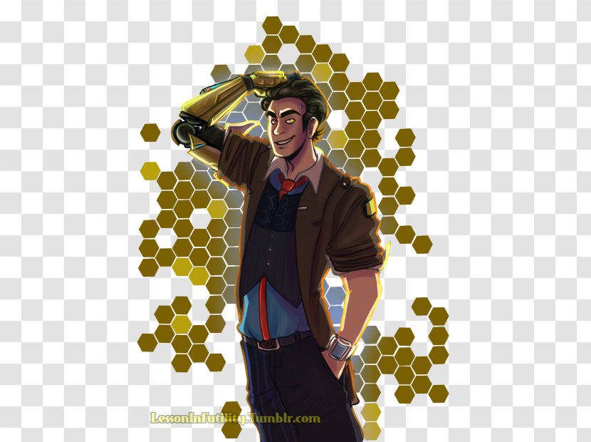 Tales From The Borderlands Handsome Jack Illustration Cartoon Yellow - Fan Art Transparent PNG