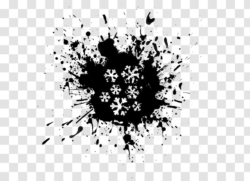 Black And White Paint Clip Art - Drawing Transparent PNG
