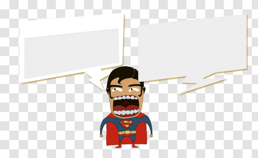 Cartoon Brand Illustration - Text - Superman Transparent PNG