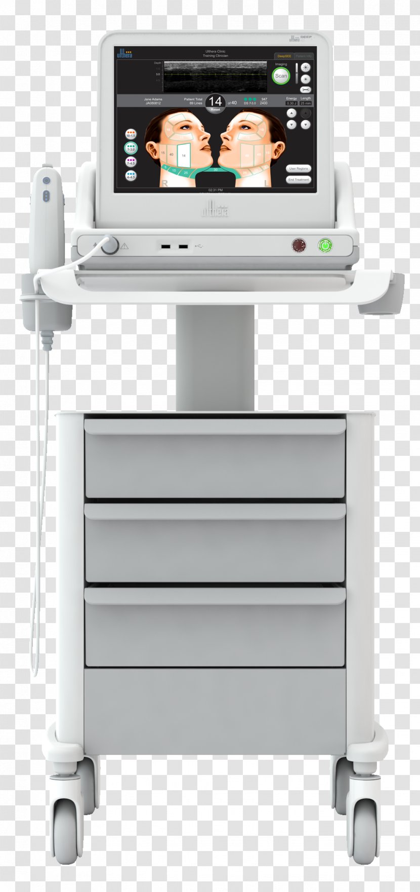 High-intensity Focused Ultrasound Surgery Therapy Rhytidectomy - Desk - Technology Transparent PNG