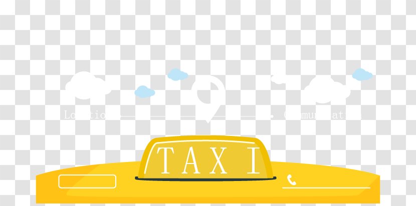 Brand Material Yellow Pattern - Orange - Vector Hand-drawn Taxi Transparent PNG