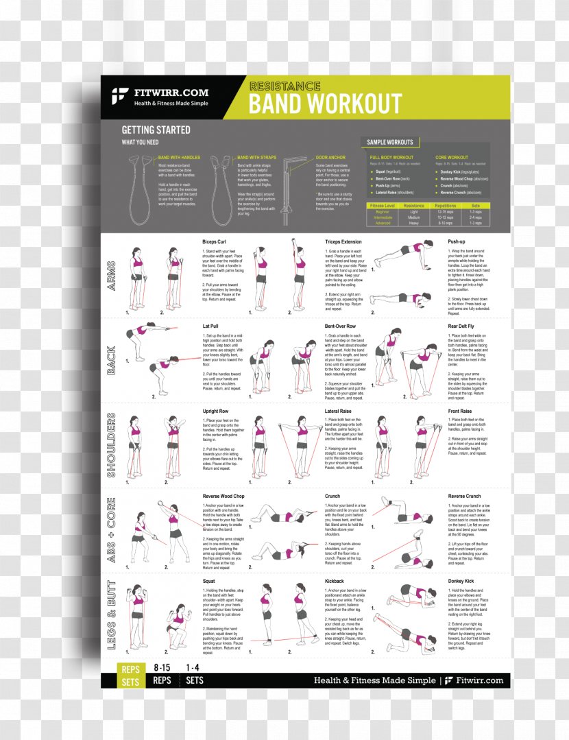 Exercise Bands General Fitness Training Strength Personal Trainer - Software Transparent PNG