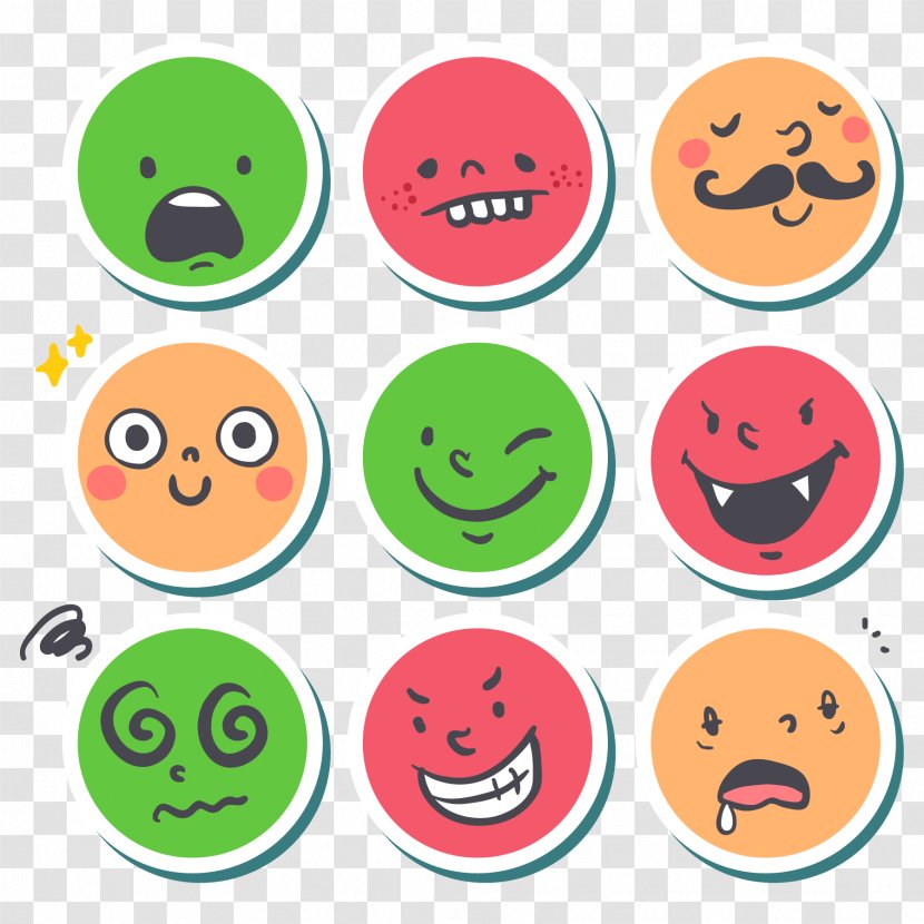 Sticker Label - Color Face Vector Material Transparent PNG