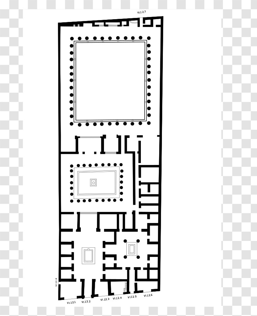 House Of The Faun Vettii Floor Plan Transparent PNG