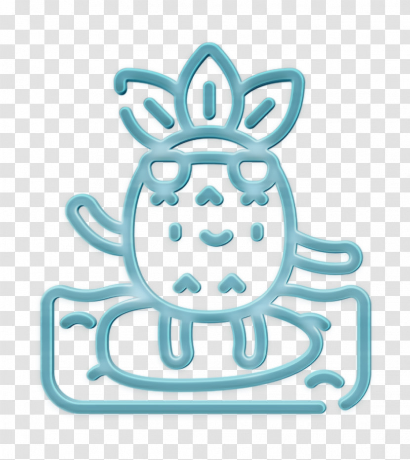 Pineapple Character Icon Sports And Competition Icon Surfing Icon Transparent PNG