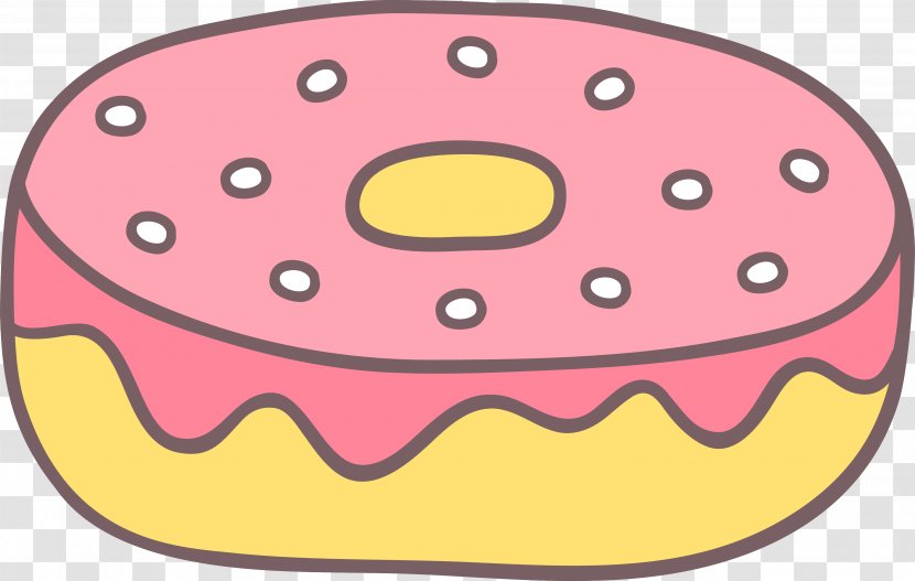 Doughnut Cartoon Clip Art - Pink - Donut Transparent PNG