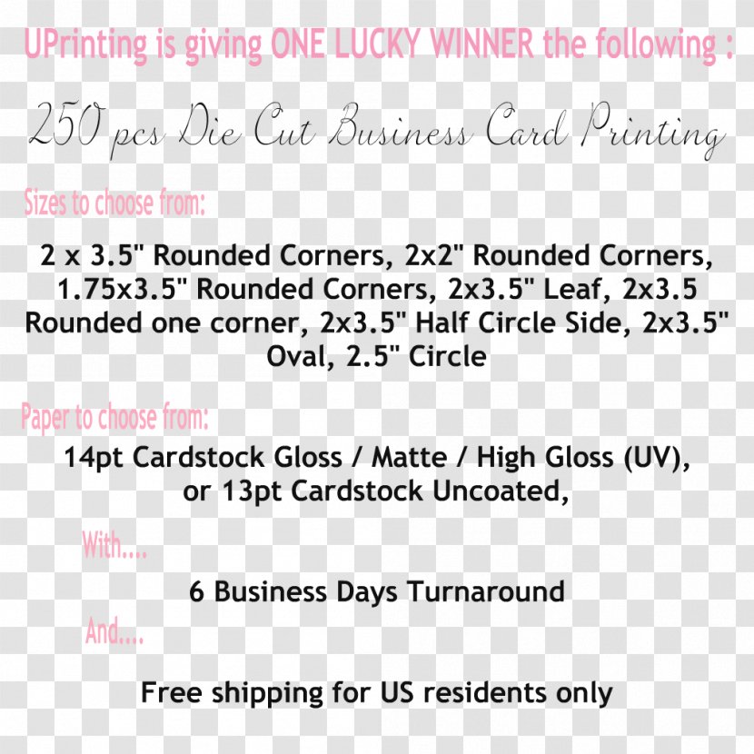Document Handwriting Pink M Line - Creative Business Card Transparent PNG