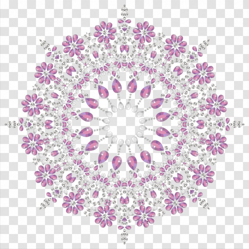 Wheel Fashion Alloy Pin - Symmetry - Purple Diamond Jewelry Transparent PNG