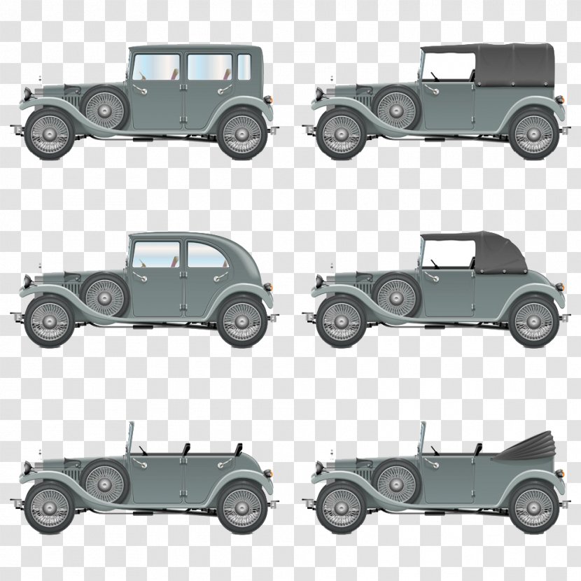 Car Graphic Design Illustration - Antique - Hand-drawn Cartoon Classic Cars Transparent PNG