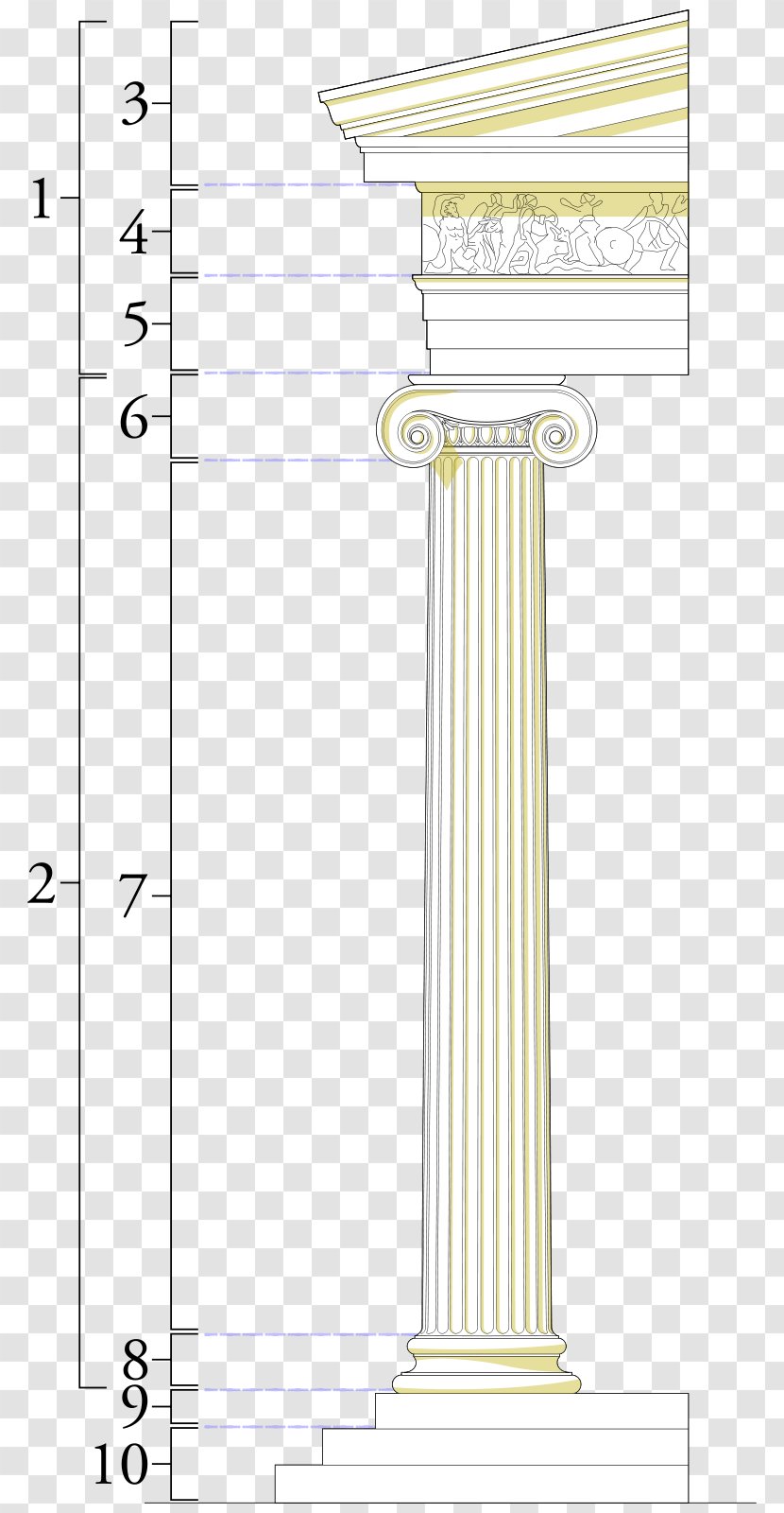 Ionic Order Classical Column Doric Corinthian Transparent PNG