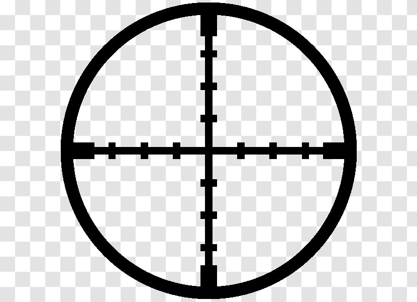 Reticle Telescopic Sight Sticker Clip Art - Black And White - Marketing Materials Transparent PNG