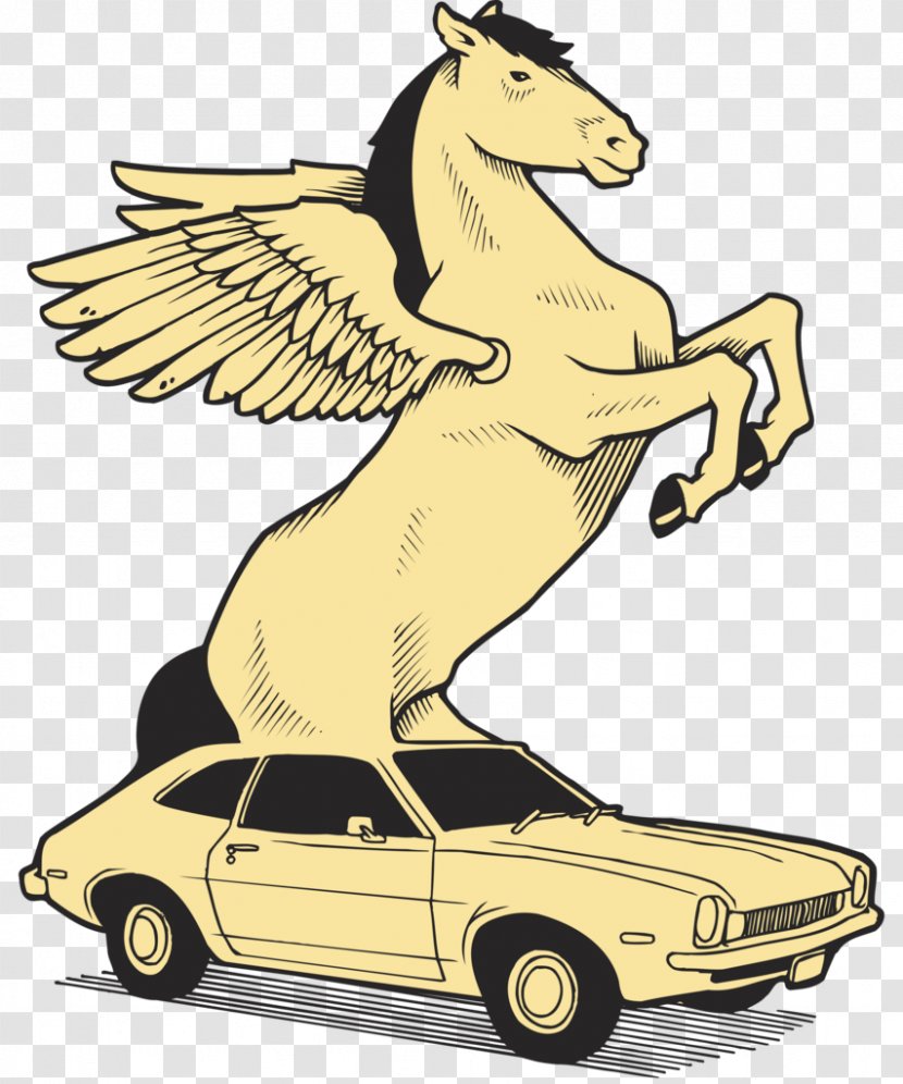 Cartoon Clip Art Illustration - Motor Vehicle - Power Ponies Logo Transparent PNG