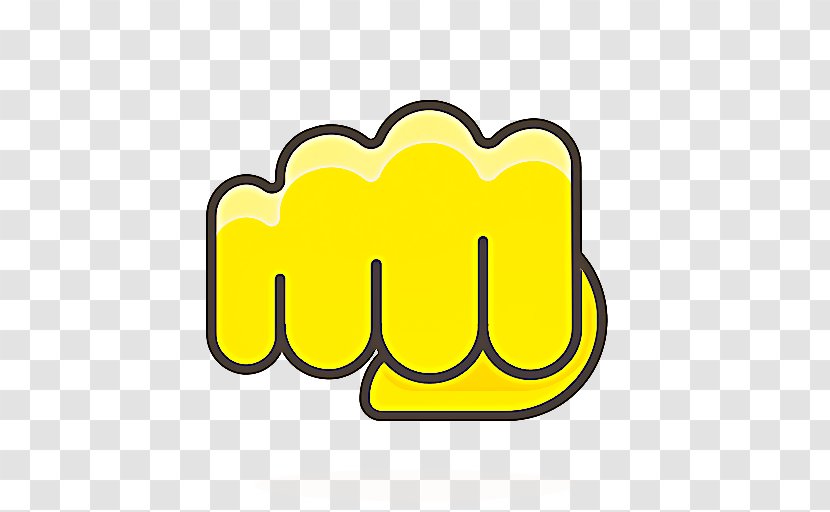 Fist Bump Emoji - Yellow - Smile Text Transparent PNG