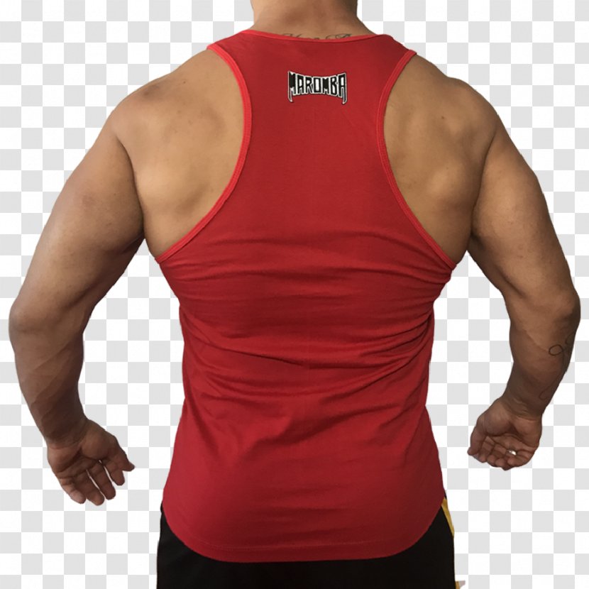 Sleeveless Shirt T-shirt Bodybuilding Shoulder Red - Sleeve Transparent PNG