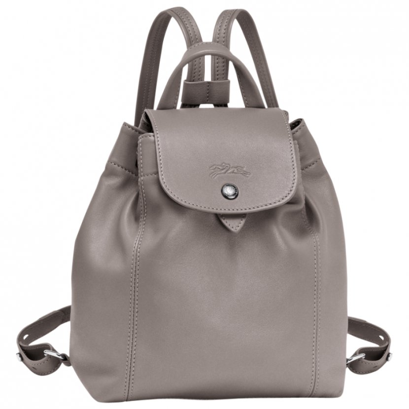 Longchamp 'Le Pliage' Backpack Bag - Beige Transparent PNG