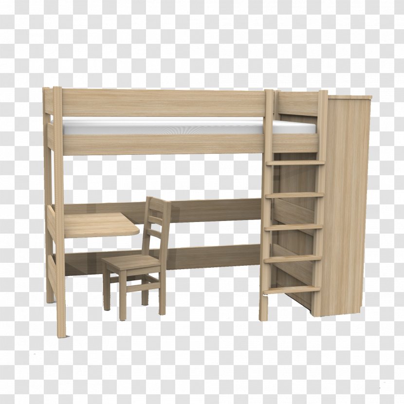 Bunk Bed Mattress Dormitory Bedroom - Couch - A Simple Wooden With Transparent PNG