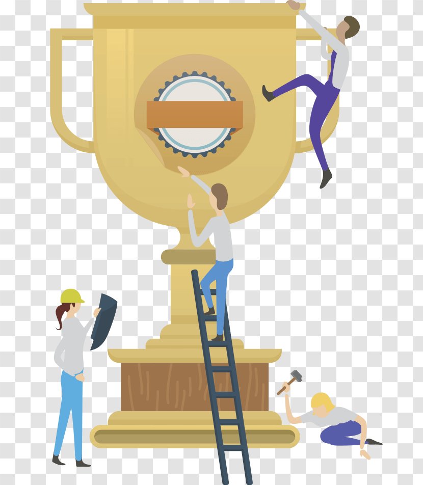 Illustration Clip Art Human Behavior Product Design - Trophy - Call Center Software Transparent PNG