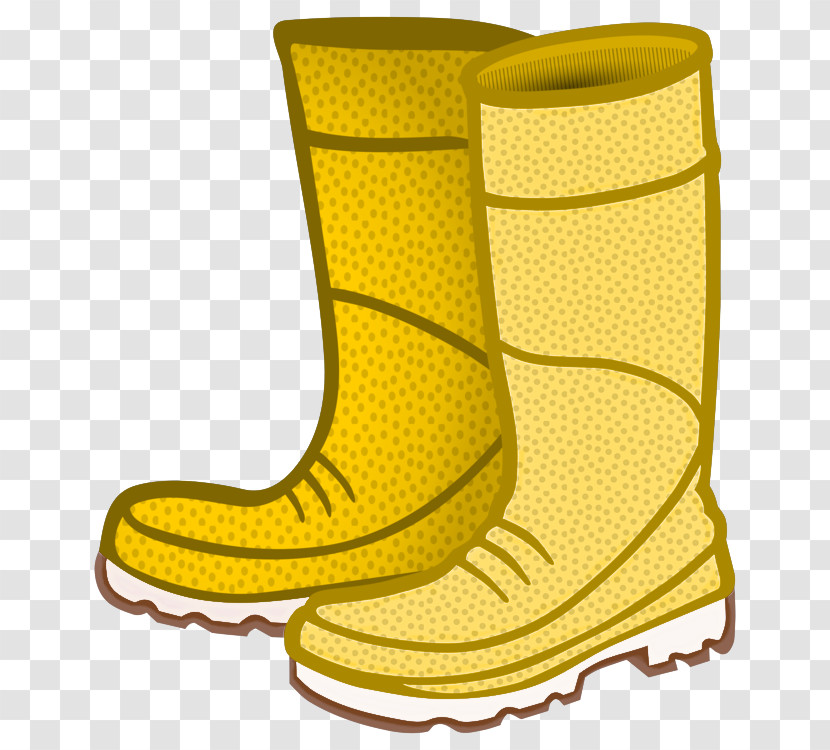 Footwear Yellow Boot Rain Boot Shoe Transparent PNG