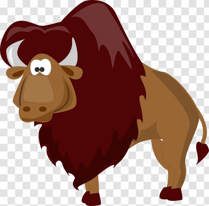 American Bison Muskox Cartoon Clip Art - Wildlife - Animal Transparent PNG