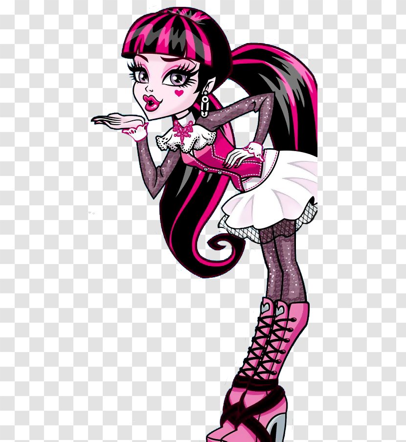 Monster High: Ghoul Spirit High Exchange Draculaura Clawdeen Wolf Doll - Watercolor - Blowing A Kiss Evil Transparent PNG
