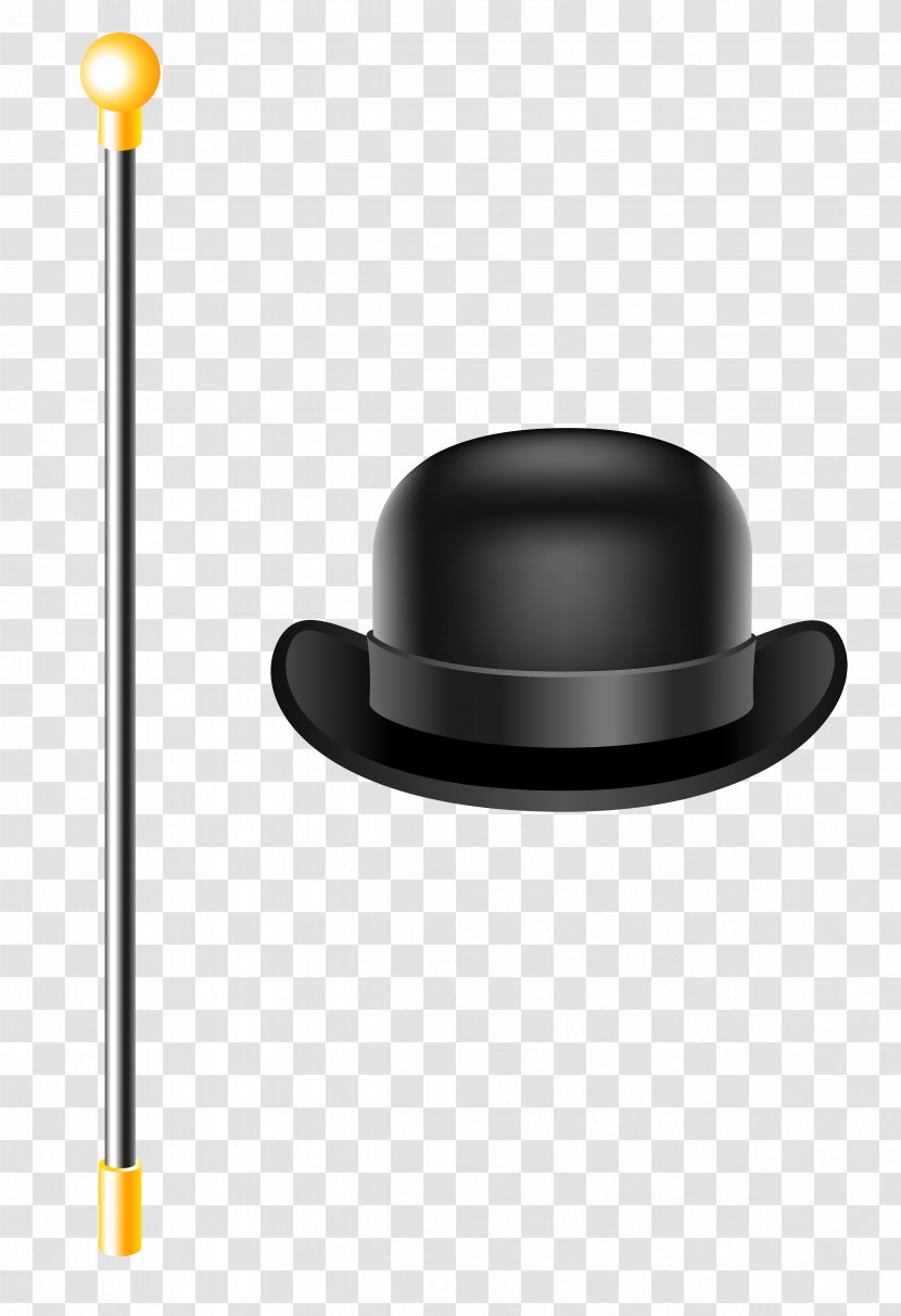 Bowler Hat Top Clip Art - Product Design - With Cane Clipart Picture Transparent PNG