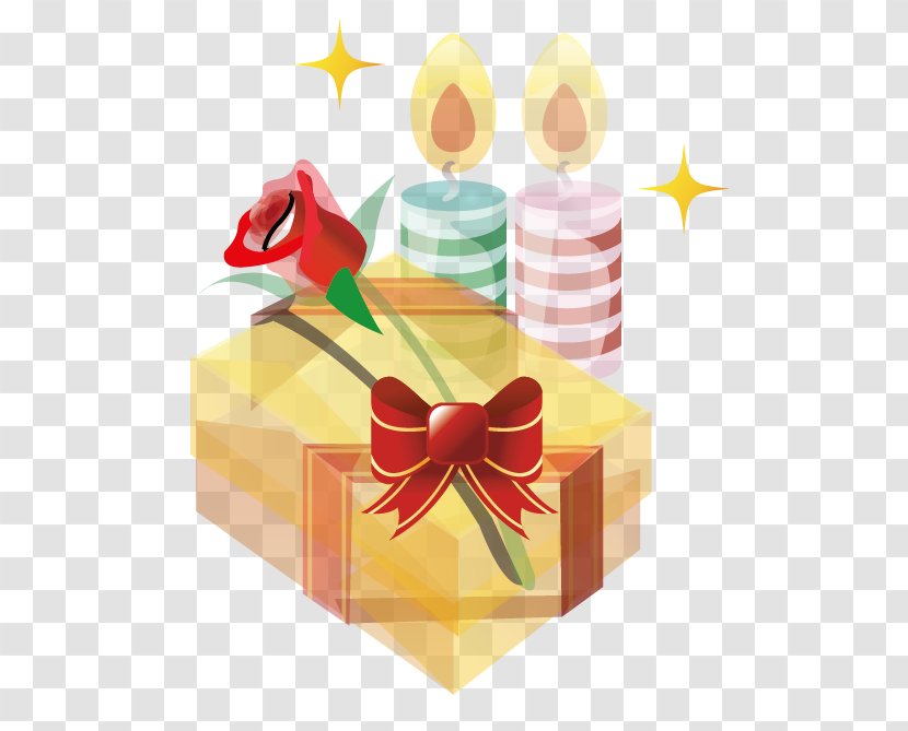 Gift - Candle Of Roses Transparent PNG