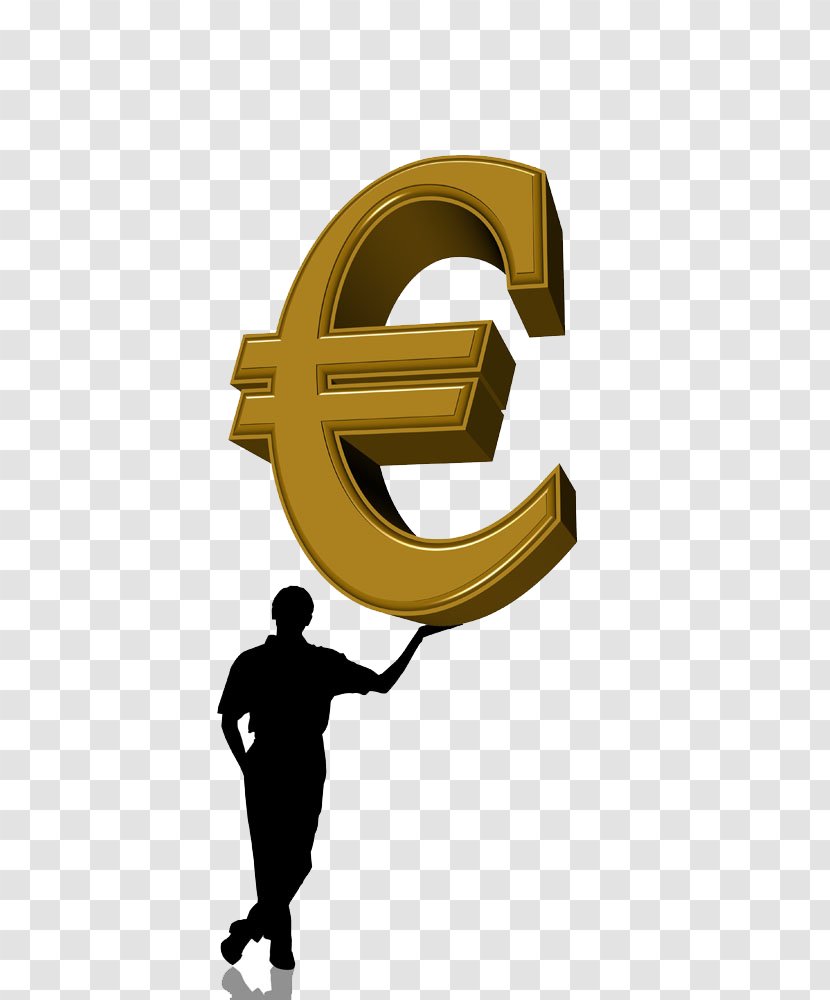 Euro Sign Loan - Brand - Silhouette Man And The Symbol Pictures Transparent PNG