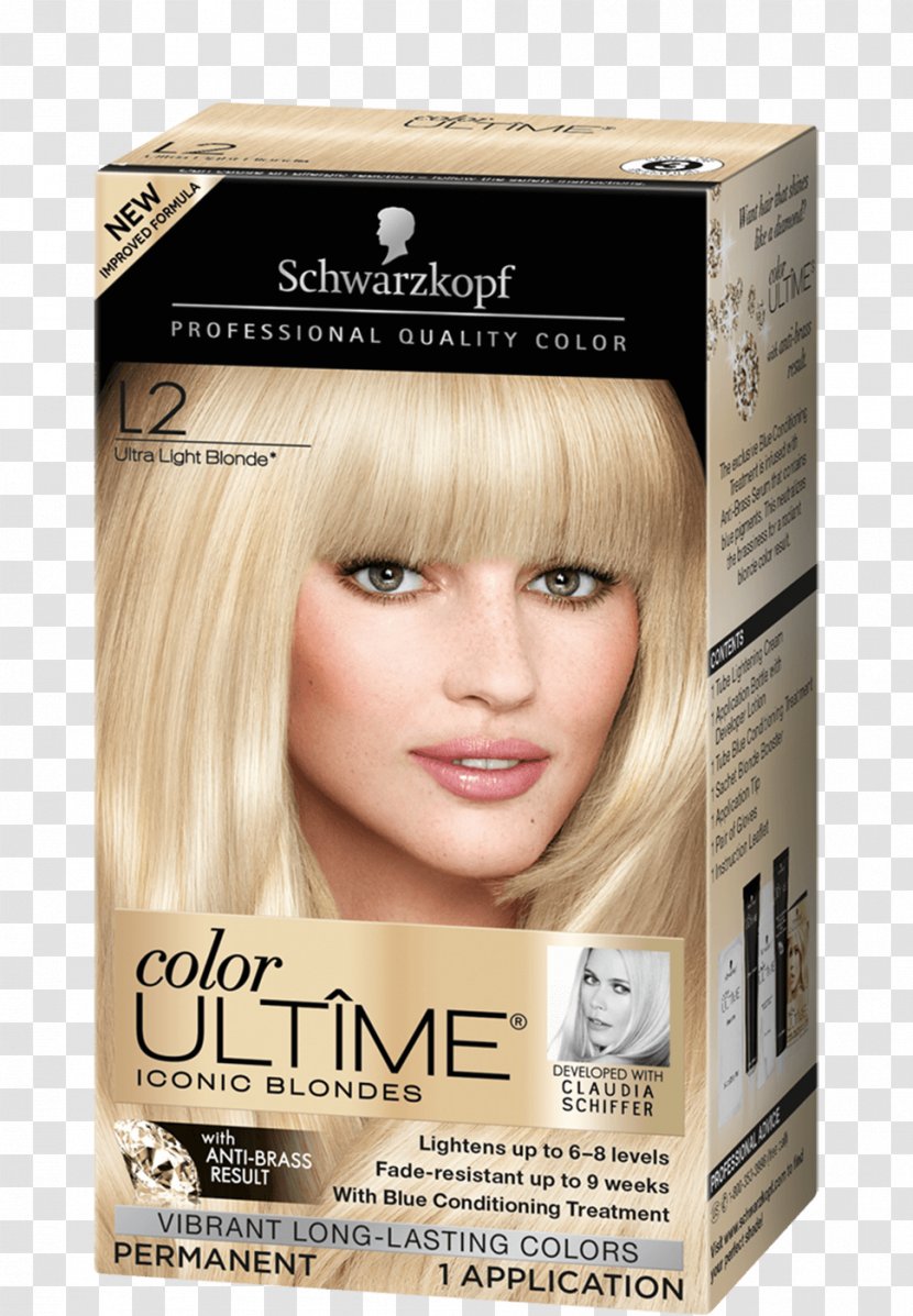 Schwarzkopf Color Ultime Permanent Hair Cream Coloring Keratin Anti-Age Blond Transparent PNG