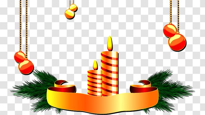 Euclidean Vector Candle Christmas Ornament Illustration - Decorative Patterns Material Free Buckle Transparent PNG