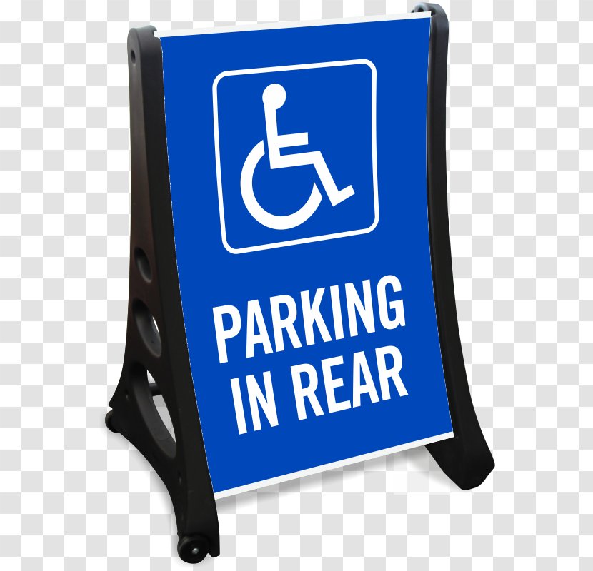 Disabled Parking Permit Disability Sign Americans With Disabilities Act Of 1990 Car Park - Blue - Directional Transparent PNG