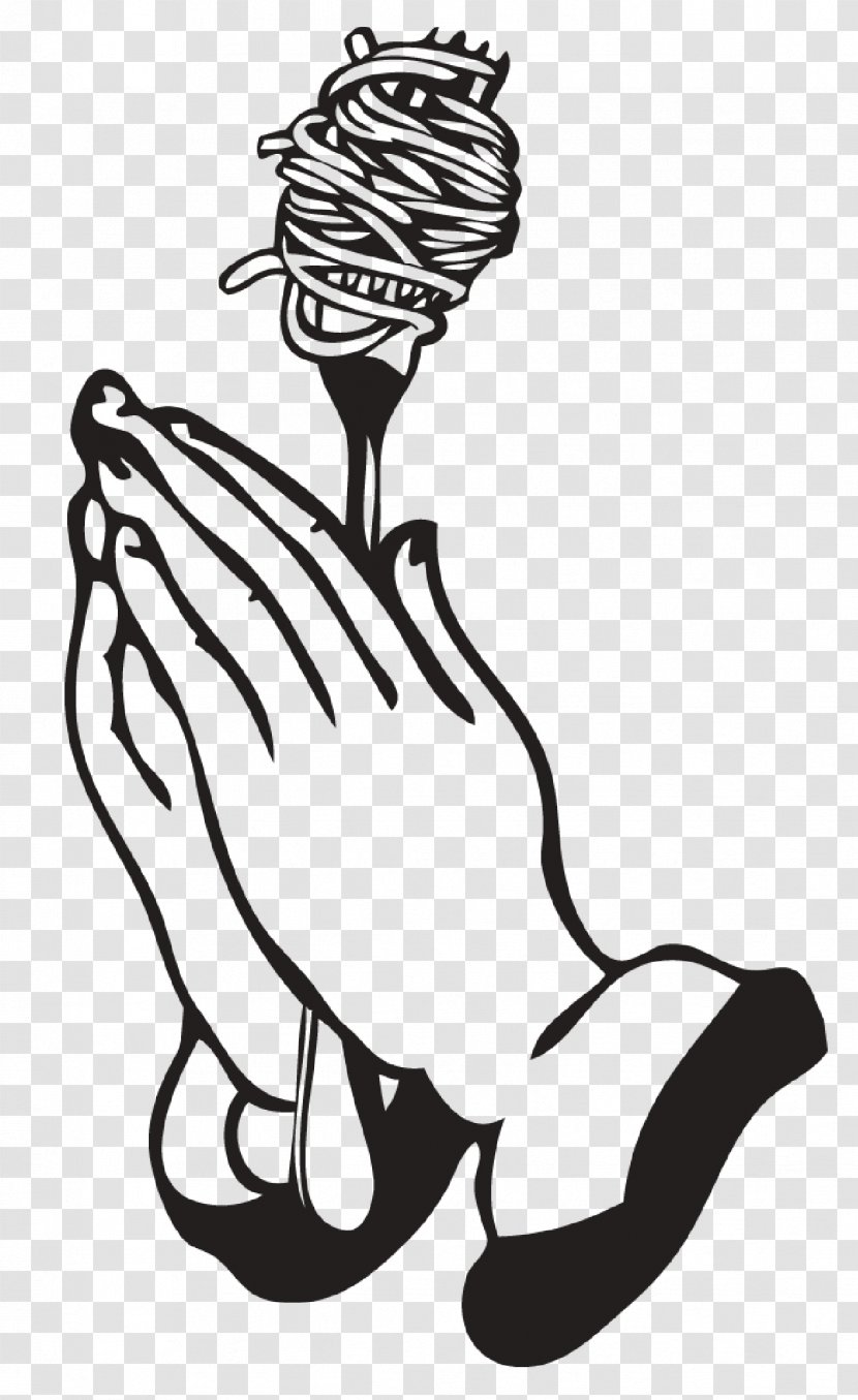 Praying Hands Prayer Clip Art Drawing Image - Cartoon - Ham Pasta Transparent PNG