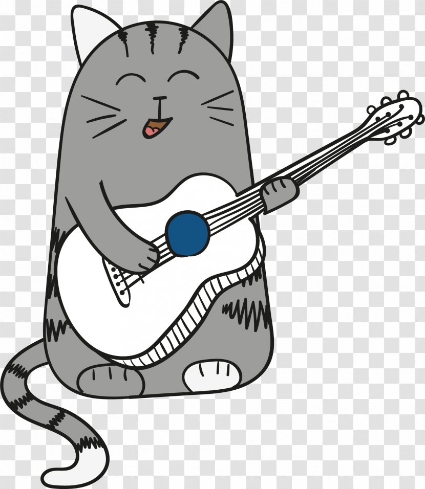 Whiskers Drawing - Recreation - Guitar Transparent PNG