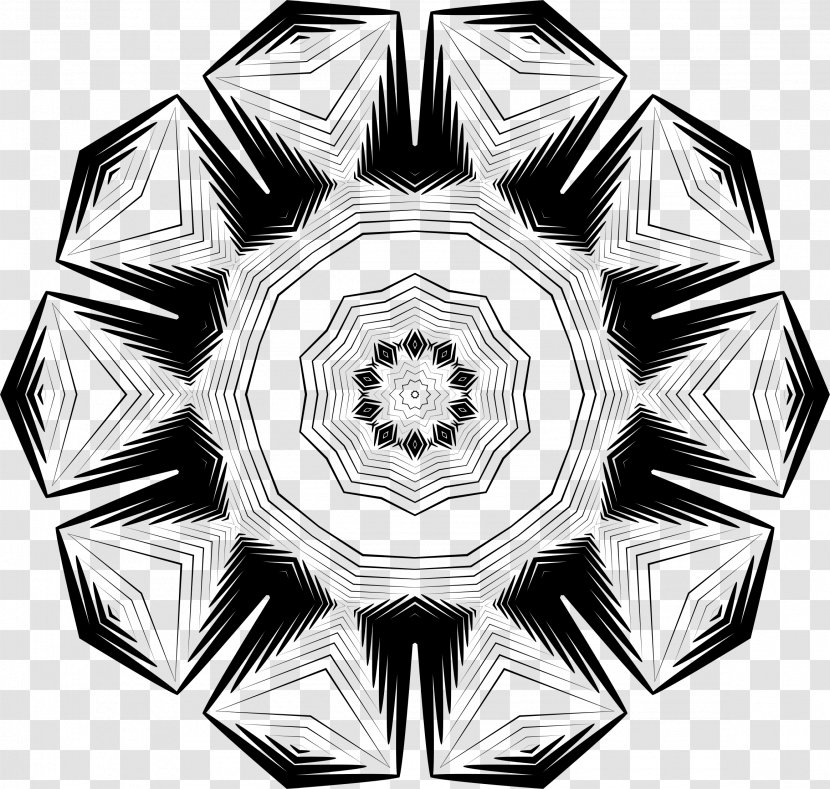 Ornament View-Master - White - GEOMETRIC Mandala Transparent PNG