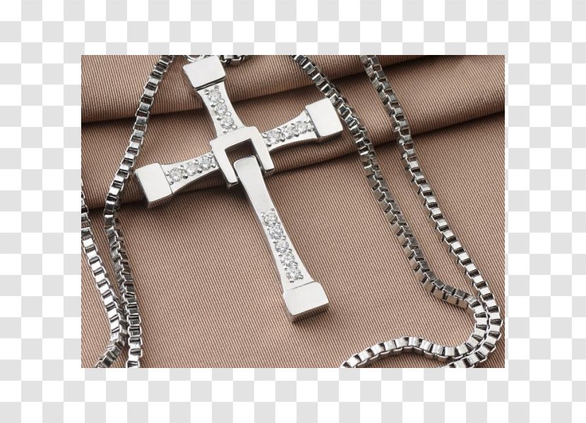 Dominic Toretto The Fast And Furious Sterling Silver Cross Necklace - Vin Diesel Transparent PNG