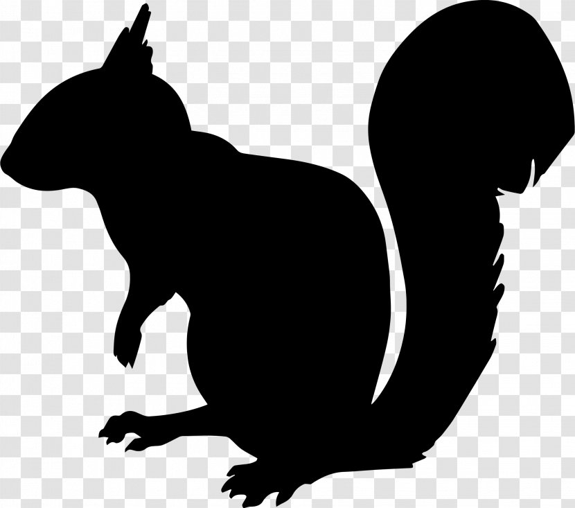 Squirrel Chipmunk Silhouette Clip Art - Silhouettes Transparent PNG
