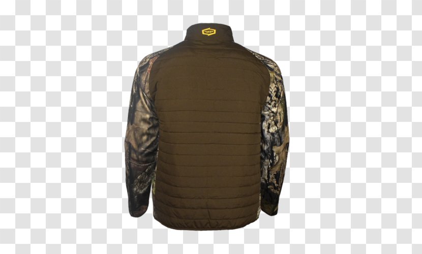 Jacket Outerwear Sleeve Khaki Product - Mossy Oak Fleece With Hood Transparent PNG