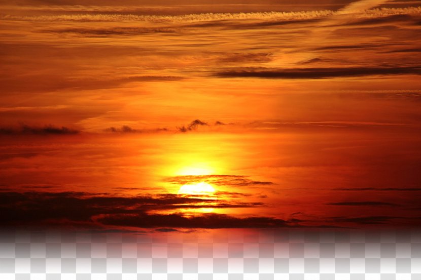 Golden Sunset - Red Sky At Morning - Evening Transparent PNG