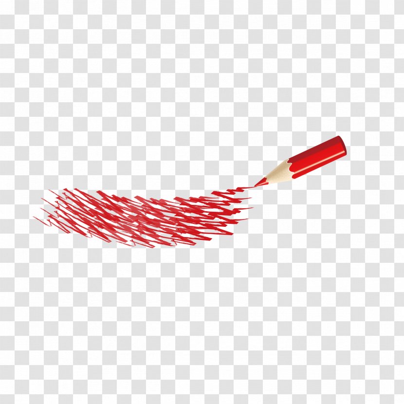 Pencil Painting Crayon Euclidean Vector - Paint - Red Pen Handwriting Transparent PNG