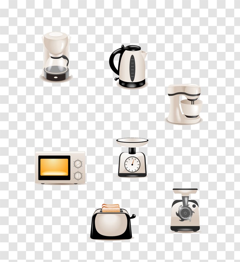 Home Appliance Kitchen Small Household Goods - Drinkware - Kettle, Microwave Ovens And Other Appliances Transparent PNG