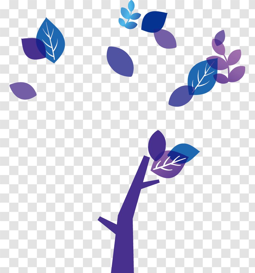 Tree Illustration - Blue Transparent PNG