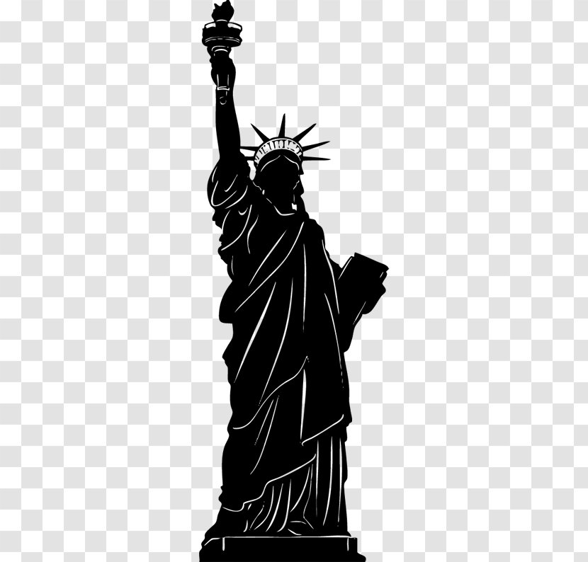 Statue Of Liberty Wall Decal Sticker - Monochrome Transparent PNG